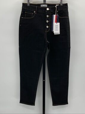 Tommy Hilfiger High-Rise Black Button-Fly Jeans